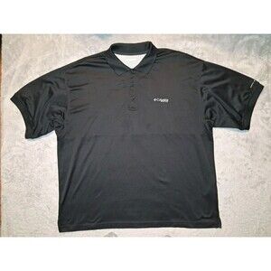 Columbia PFG Omni Shade Perfect Cast Polo Shirt Mens 2XL Black Fishing Outdoor